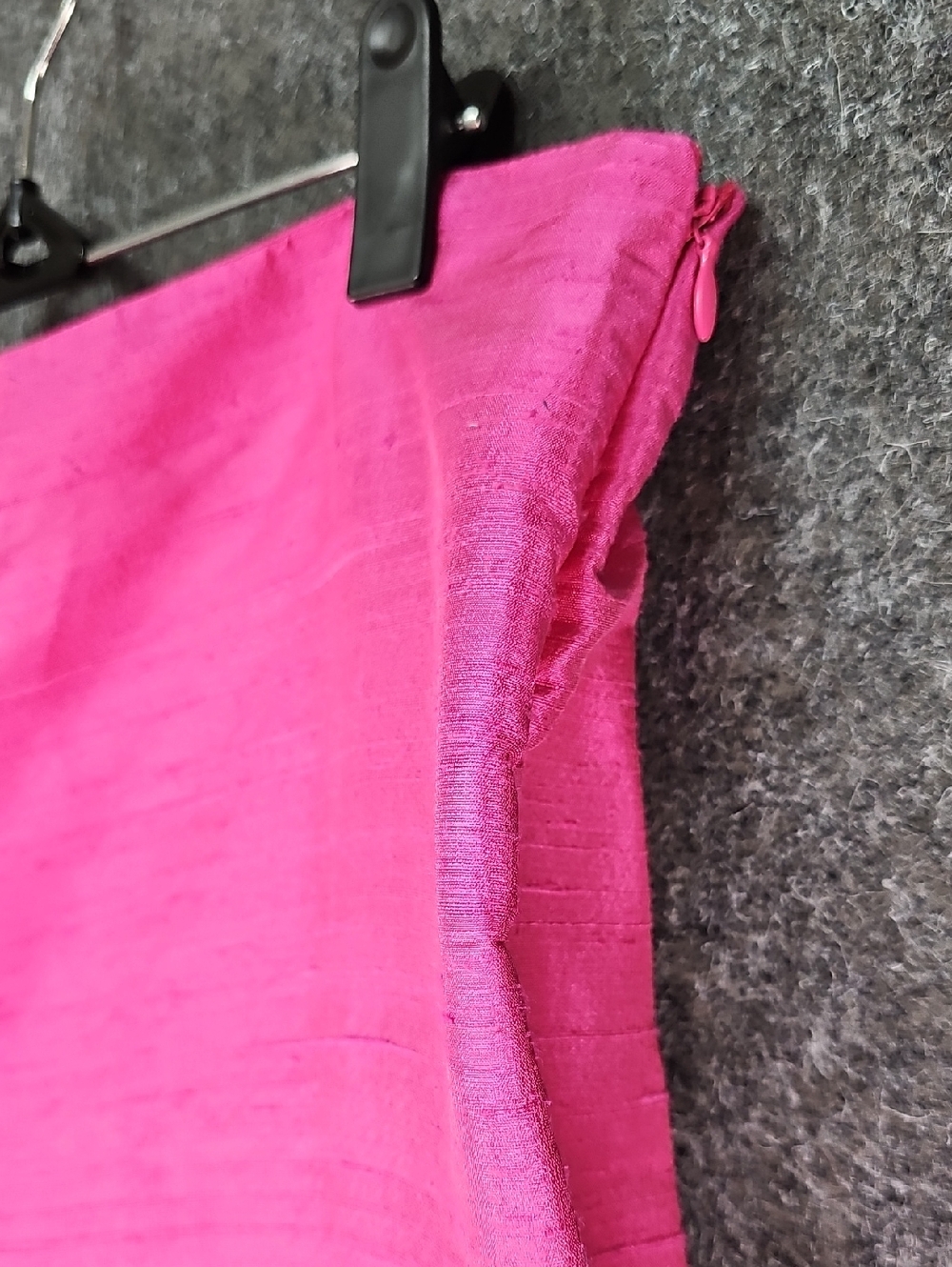 Lauren Ralph Lauren Silk Ankle Pants, High Rise, Side Zip, Silk, Hot Pink, 10 - Picture 3 of 8